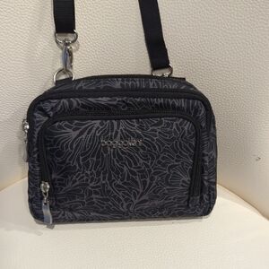Baggallini Black Floral Crossbody Bag